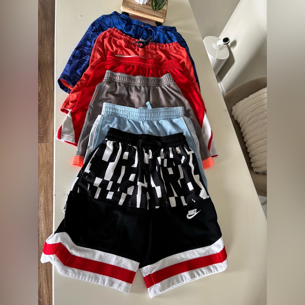 Nike Kids Black and White Graphic Shorts